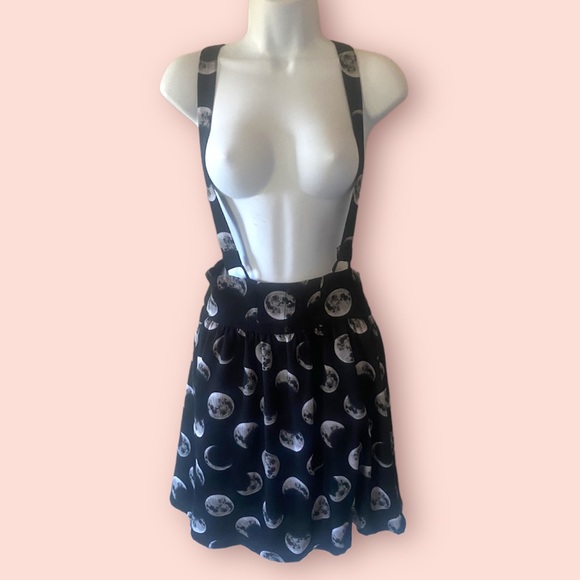 Hot Topic Moon Phase Suspender Skirt Size L - Picture 2 of 7
